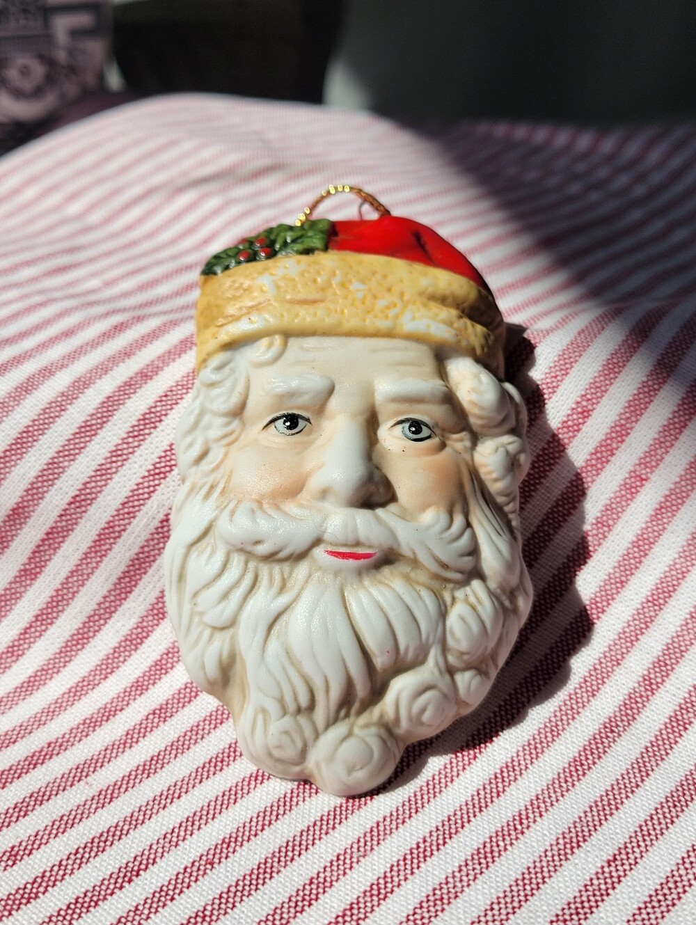 Santa Claus Vintage Ceramic Ornament